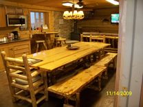 Rustic Aspen Log Custom Built Dinning Room Table Sets 1 small