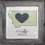 Custom State Love Wedding/Anniversary Canvas 2 small