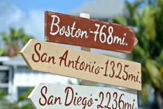 Rustic Directional Destination Wood Sign. Gift For Parents, Friends And Family. 2 small