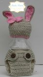 Crochet Bunny Diaper Cover Set 1 small