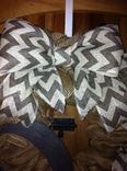 Natural Burlap And Chevron Print Wreath 2 small