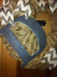 Natural Burlap And Chevron Print Wreath 3 small
