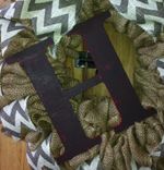 Natural Burlap And Chevron Print Wreath 4 small