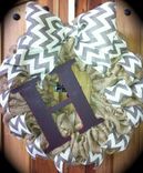 Natural Burlap And Chevron Print Wreath 1 small
