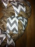 Natural Burlap And Chevron Print Wreath 5 small