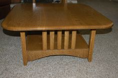 Mission Style Coffee Table And End Tables - Quarter Sawn White Oak 3 small