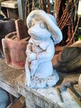 Fishing Frog 18" Tall Concrete Yard Art 2 small
