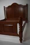 Custom Black Cherry Bed With Hand Carved Spiral Posts 1 small