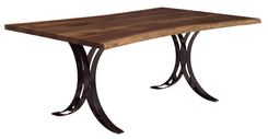 Live Edge Table With Double Curve Steel Base 1 small
