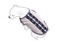 Square Metal Rings And Hollow Rivets Black Tape Spine Design Dog Vest 1 small