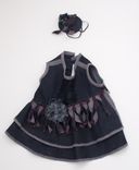 Flower Motifs, Fringe And Red Stitch Blue Denim Dress 3 small