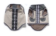 Square Metal Rings And Hollow Rivets Black Tape Spine Design Dog Vest 4 small
