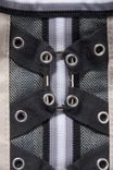 Square Metal Rings And Hollow Rivets Black Tape Spine Design Dog Vest 5 small