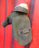 Grey Wool Check And Pink Stitch Boy's Tailored Jacket And Collar And Bow Tie 5 small