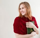 Hand Knit Cable Shrug/Poncho 1 small