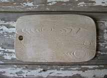 Faux Bois Stoneware Cheese Board - Fruit & Cheese Service - Bread & Olive Oil 4 small