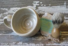Rustic Shaving Bowl - Shave Cup - Shaving Scuttle - Men's Gift Set 2 small