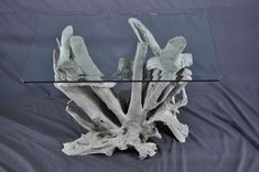 Sun Bleached Driftwood And Glass Foyer Table 3 small