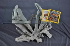 Sun Bleached Driftwood And Glass Foyer Table 5 small