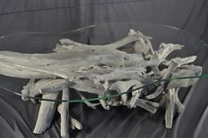 Sun Bleached Driftwood And Glass Coffee Table 3 small