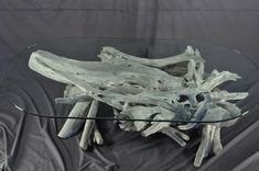 Sun Bleached Driftwood And Glass Coffee Table 5 small