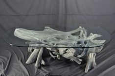 Sun Bleached Driftwood And Glass Coffee Table 6 small