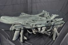 Sun Bleached Driftwood And Glass Coffee Table 7 small