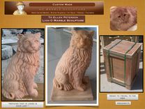 Custom Cat Memorial  Marble Sculpture 4 small