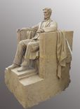 Custom Lincoln Memorial Statue, for USS Abraham Lincoln (an aircraft carrier in the US Navy fleet).  2 small