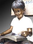  Mailbox, of Boy W/ Dog Custom Colors Bronze Statue 3 small