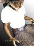 Mailbox, of Boy W/ Dog Custom Colors Bronze Statue 5 small