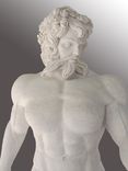 Custom Marble Nude Statue of Poseidon 7.5 ft tall 1 small