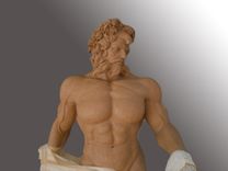 Custom Marble Nude Statue of Poseidon 7.5 ft tall 2 small