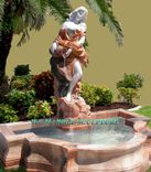 Maiden W/ Jug Marble Fountain 3 small