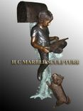 Mailbox Boy w Dog Bronze  Statue | Life Size Bronzes - Custom Bronze Statues & Sculptures - Lost Wax Casting 1 small