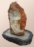 Nude Maiden Carved Inside Stone Rock Fountain 2 small