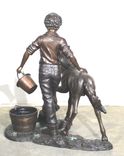 Boy With Pony Bronze Fountain 3 small