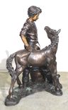 Boy With Pony Bronze Fountain 4 small