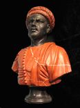 African Male Marble Bust 2 small