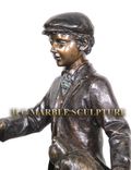 Boy And His Dog Bronze Lantern 5 small