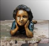 Bronze Statues 5 Grand-Children 3 small