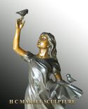 Bronze Statue of Girl Playing with Birds / Life Size Bronzes - Custom Bronze Statues & Sculptures - Lost Wax Casting 5 small