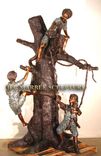 Children Discovering The Birds Nest, Bronze Statue 1 small