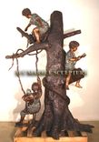Children Discovering The Birds Nest, Bronze Statue 2 small