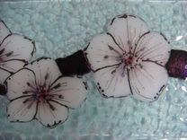 Cherry Blossom - Glass Fused Channel Plate 2 small