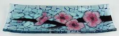 Cherry Blossom C- Fused Glass Channel Plate 1 small