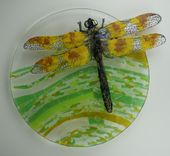 Dragon Fly Away- Glass Fused Artwork 2 small