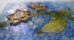 Diffusion-Orchid Glass Fused Artwork 2 small