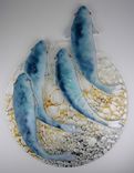 Fused Glass Artwork - "Blue Fish" 1 small