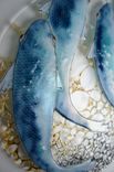 Fused Glass Artwork - "Blue Fish" 2 small